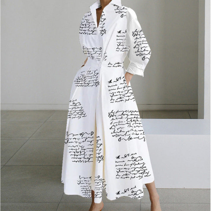 Aloria | Elegant Front Wrap Collared Maxi Dress