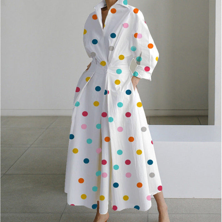 Aloria | Elegant Front Wrap Collared Maxi Dress