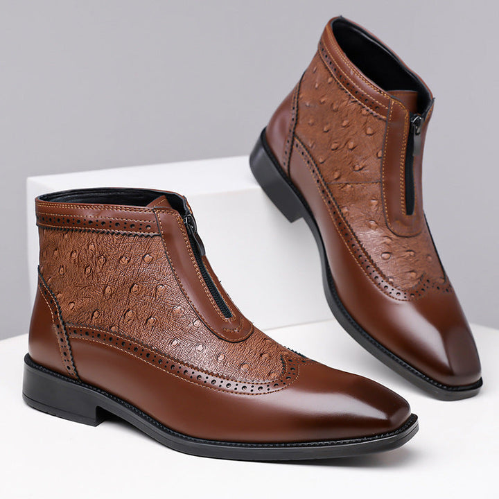 Shaun | Premium High Cut Ostrich Shoes