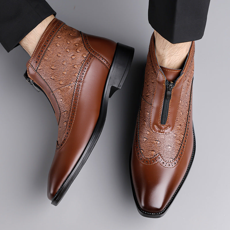 Shaun | Premium High Cut Ostrich Shoes