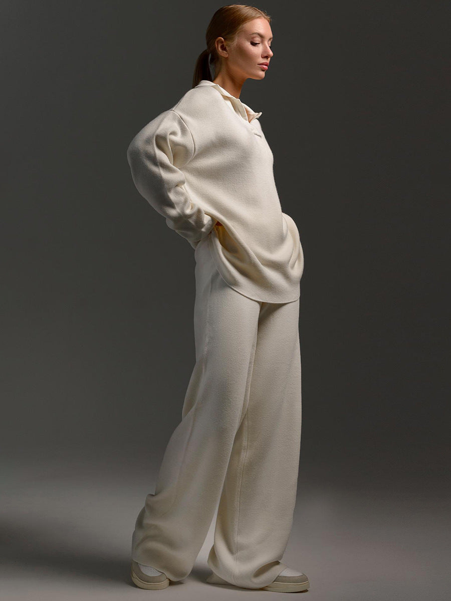 Simone | Relaxed Collared Two-Piece Set