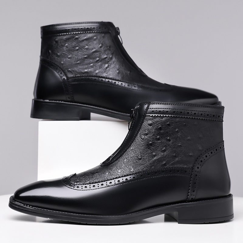 Shaun | Premium High Cut Ostrich Shoes