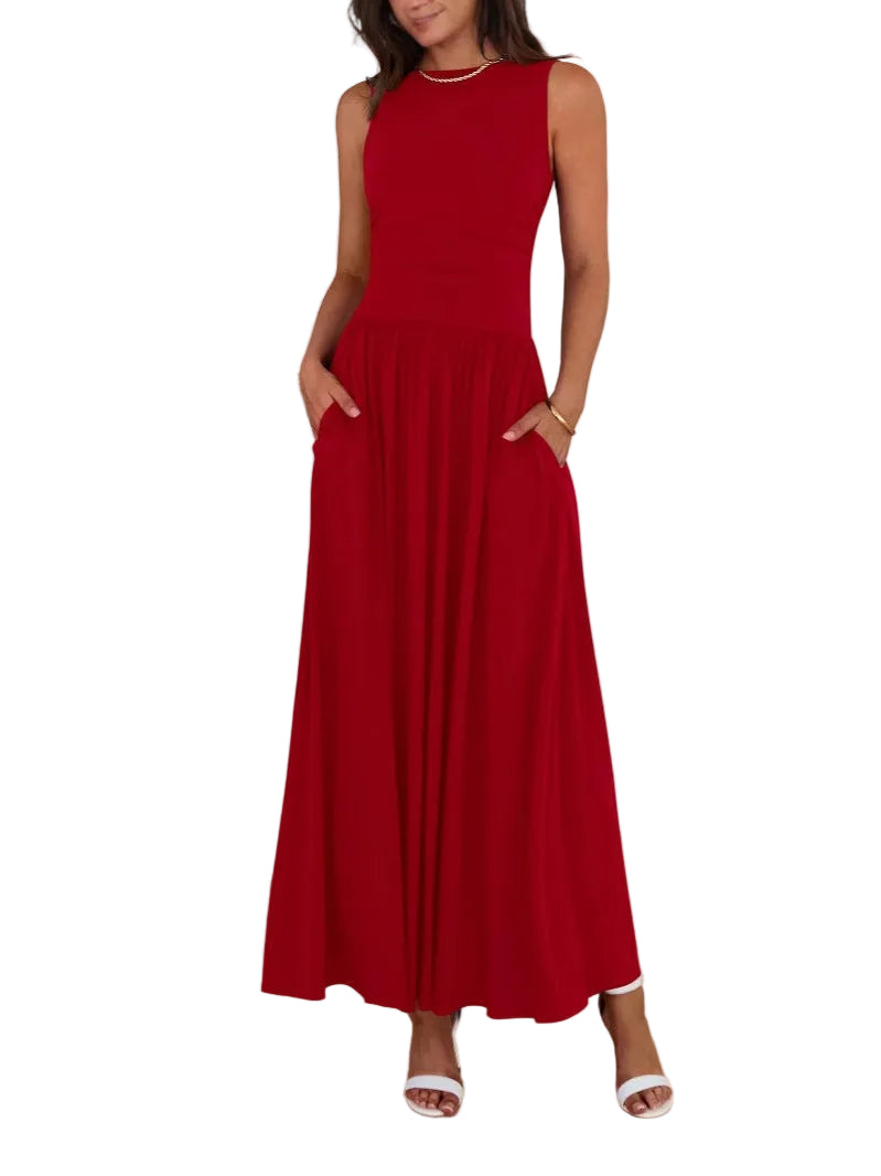 Melanie | Chic Sleeveless High-Waisted Dress