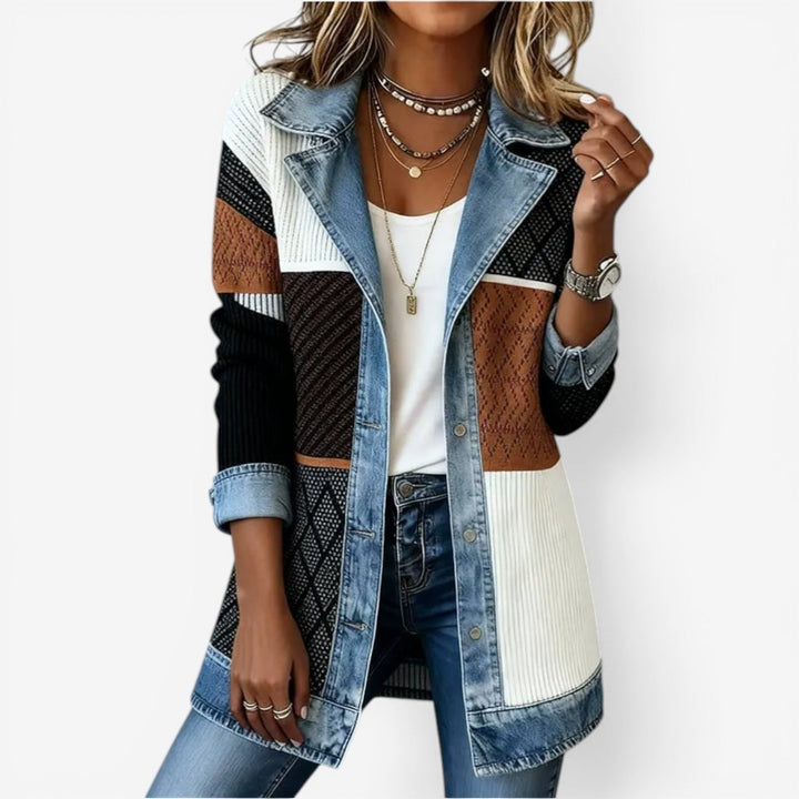 Clarisse | Elegant Layered Collar Button Jacket