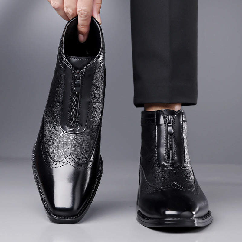 Shaun | Premium High Cut Ostrich Shoes