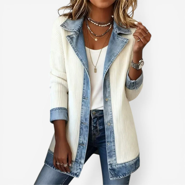 Clarisse | Elegant Layered Collar Button Jacket