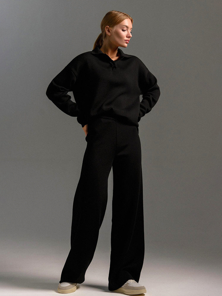 Simone | Relaxed Collared Two-Piece Set