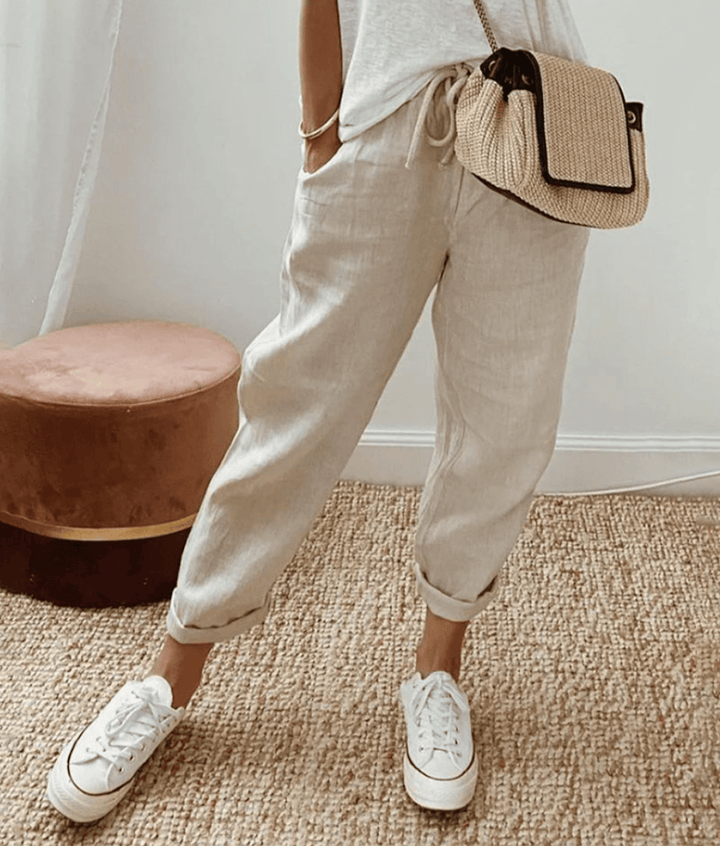 Leonora | Casual Everyday Printed Lace Pants