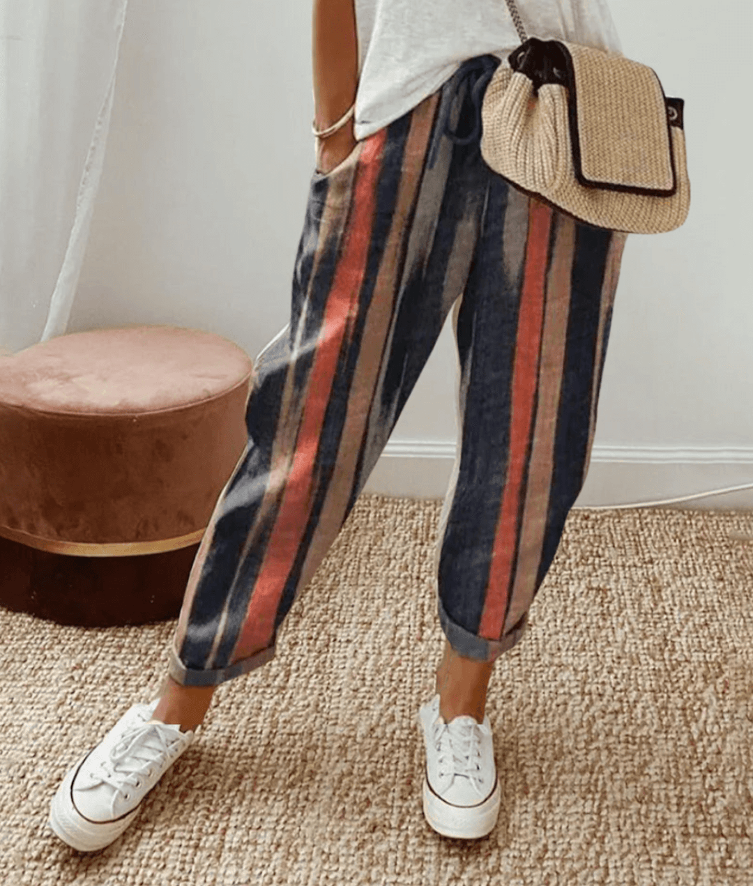 Leonora | Casual Everyday Printed Lace Pants