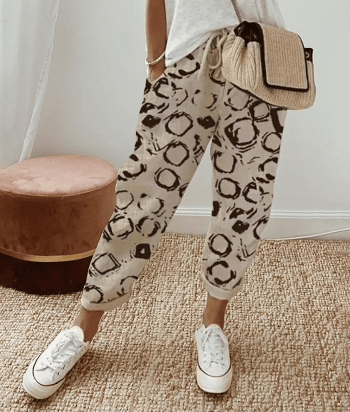Leonora | Casual Everyday Printed Lace Pants