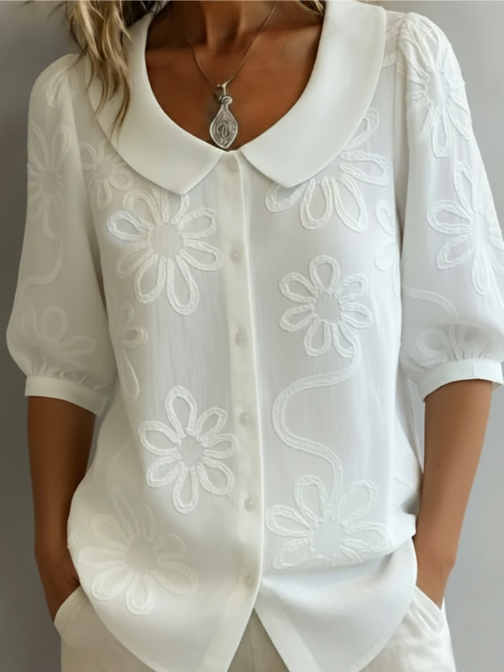Fiorella | Stylish Embroidered Floral Blouse