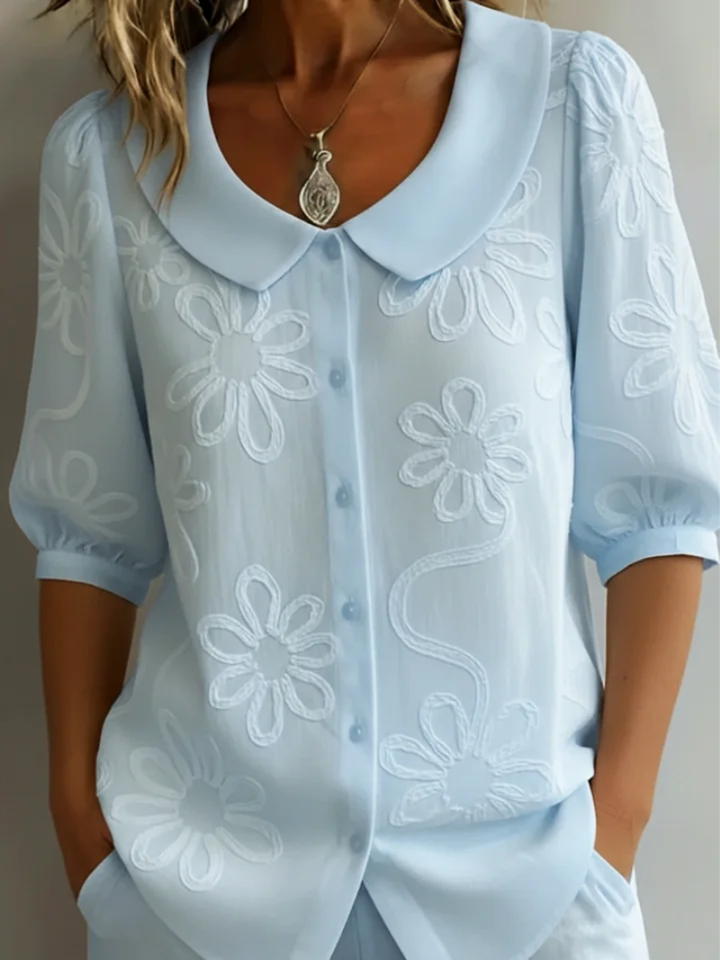 Fiorella | Stylish Embroidered Floral Blouse