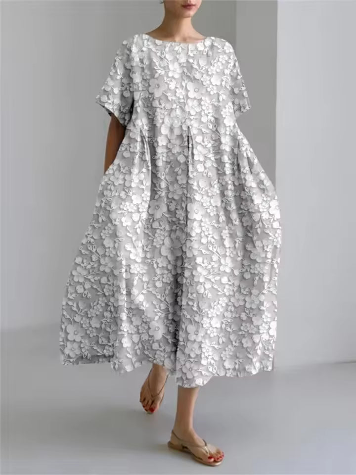Lauriane | Elegant Loose Round Neck Dress