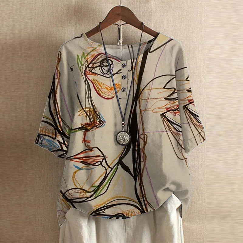 Raina | Casual Retro-Inspired Blouse