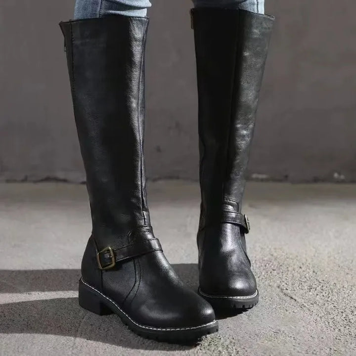 Victoria | Classic Knee-High Buckle Boots