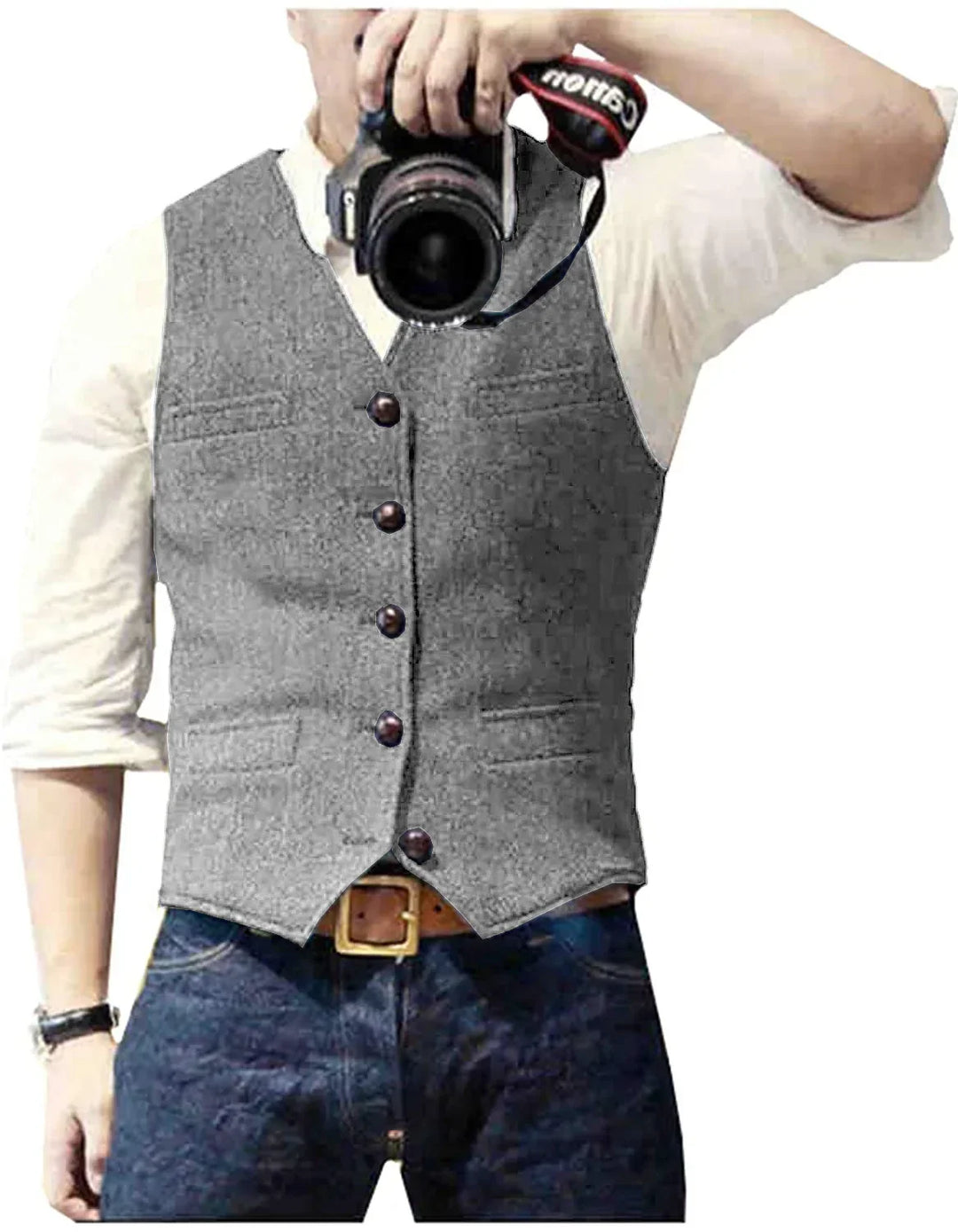 Matthew | Classic Herringbone Tweed Waistcoat