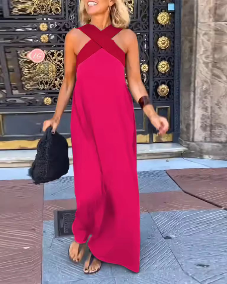 Abigail | Vintage Hollow Shoulder Maxi Dress