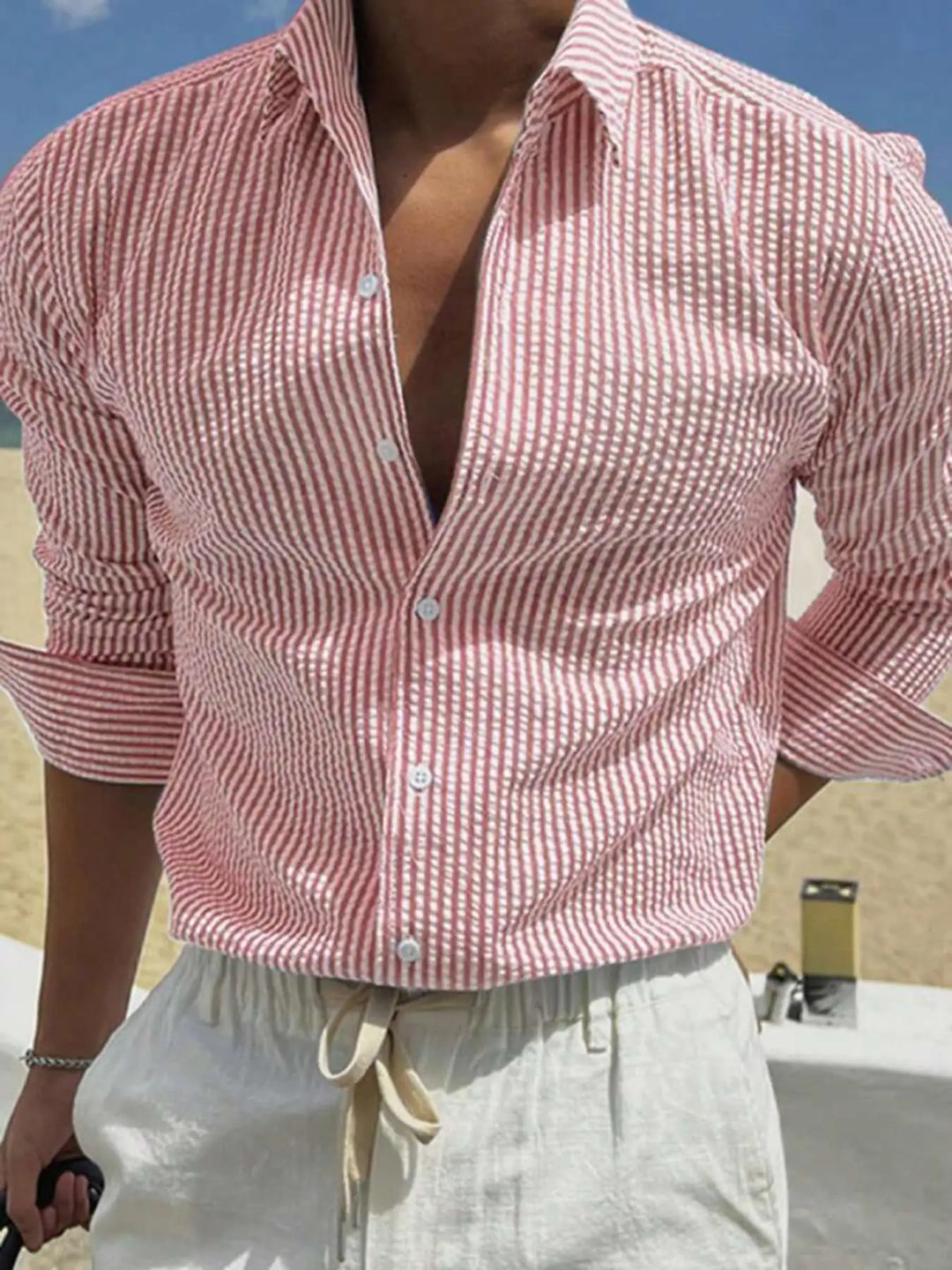 Reid | Refined Striped Long Sleeve Shirt