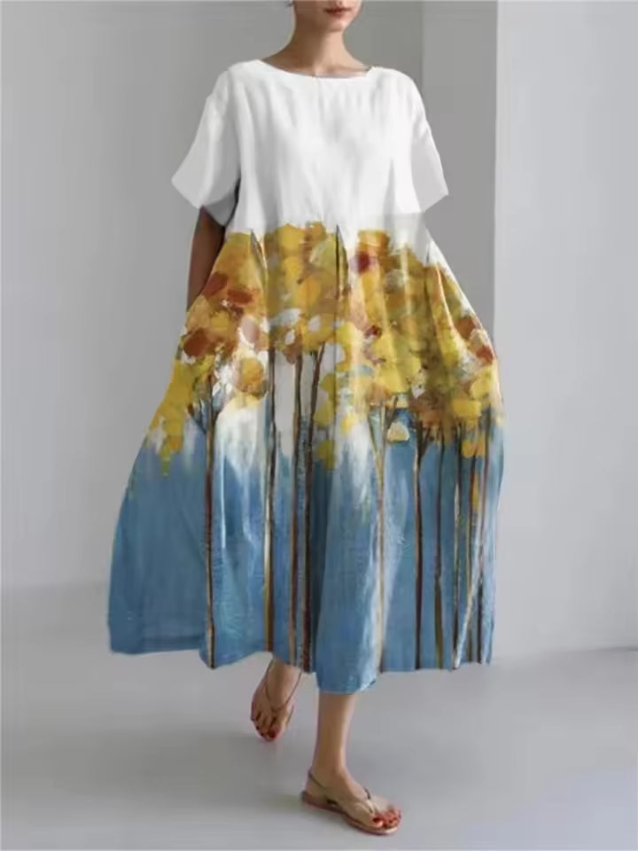 Lauriane | Elegant Loose Round Neck Dress