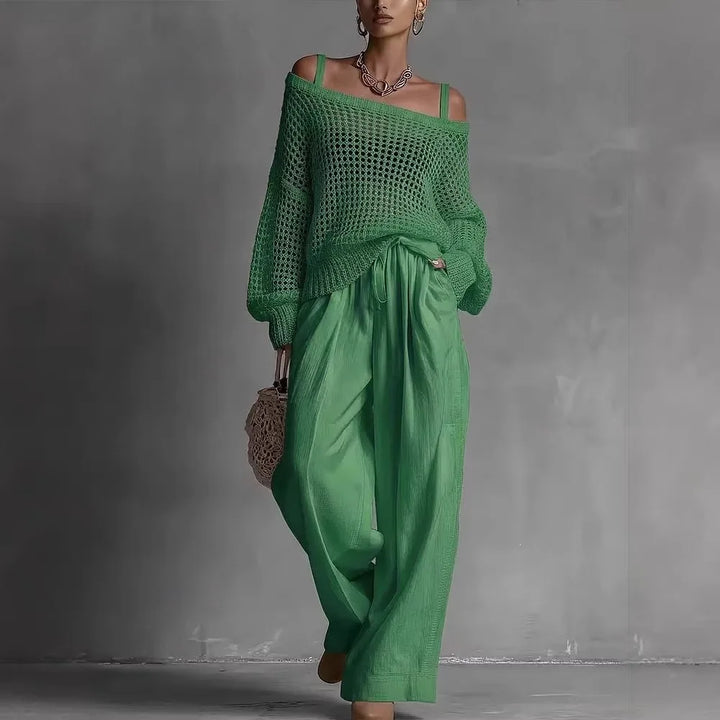 Odette | Relaxed Open-Weave Two-Piece Set