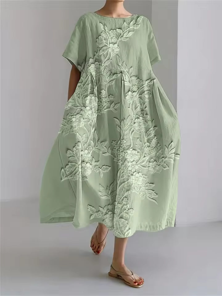 Lauriane | Elegant Loose Round Neck Dress