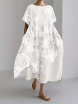 Lauriane | Elegant Loose Round Neck Dress