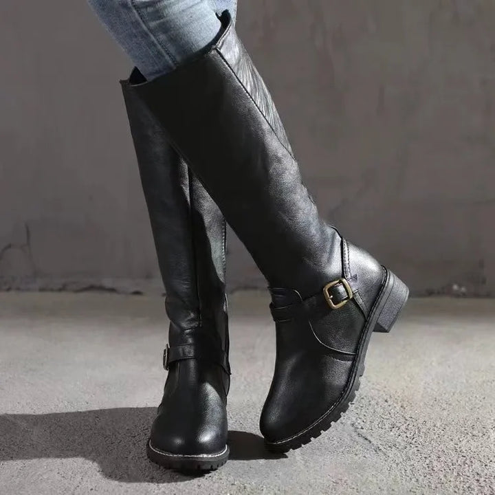 Victoria | Classic Knee-High Buckle Boots