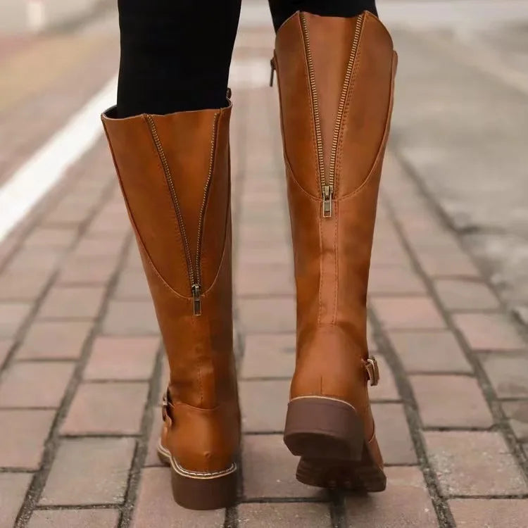 Victoria | Classic Knee-High Buckle Boots