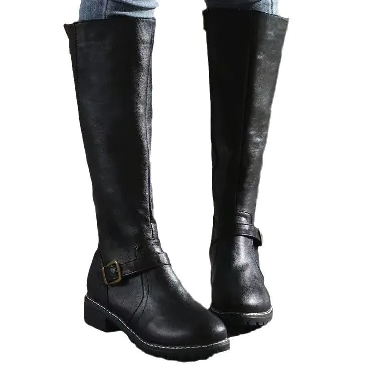 Victoria | Classic Knee-High Buckle Boots