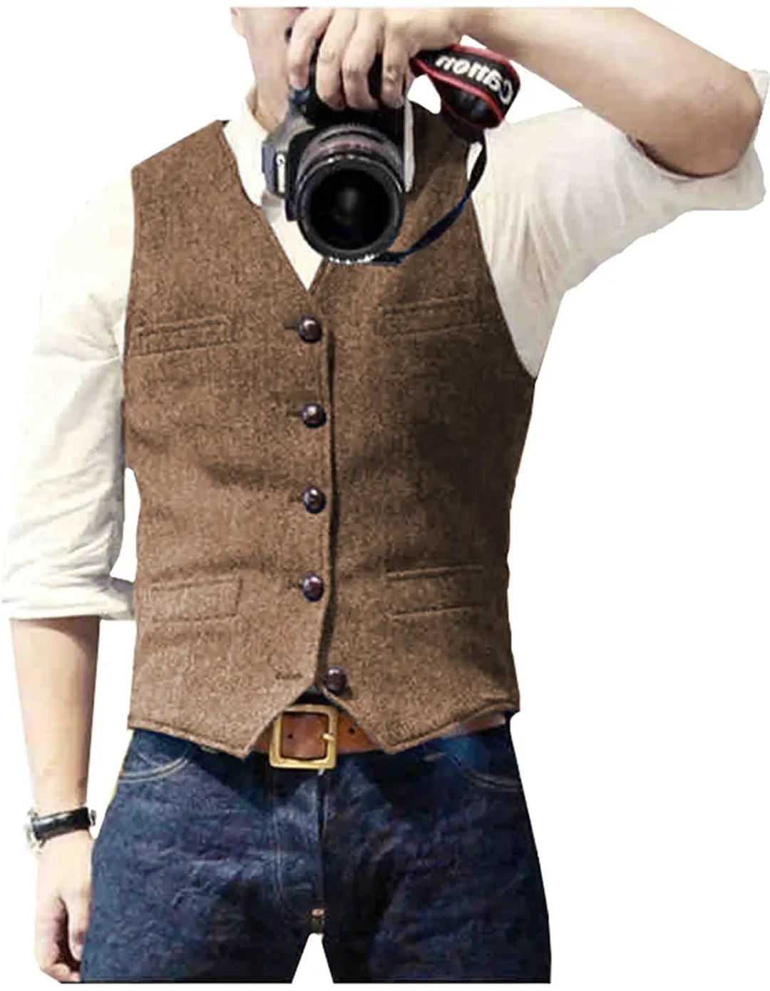 Matthew | Classic Herringbone Tweed Waistcoat