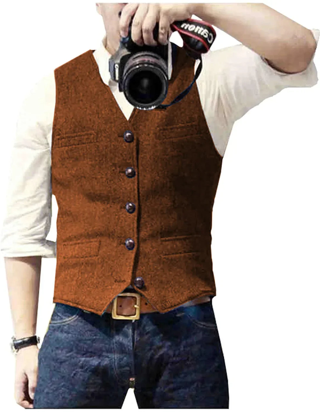 Matthew | Classic Herringbone Tweed Waistcoat