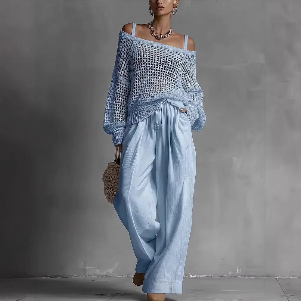 Odette | Relaxed Open-Weave Two-Piece Set
