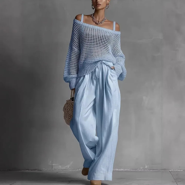 Odette | Relaxed Open-Weave Two-Piece Set