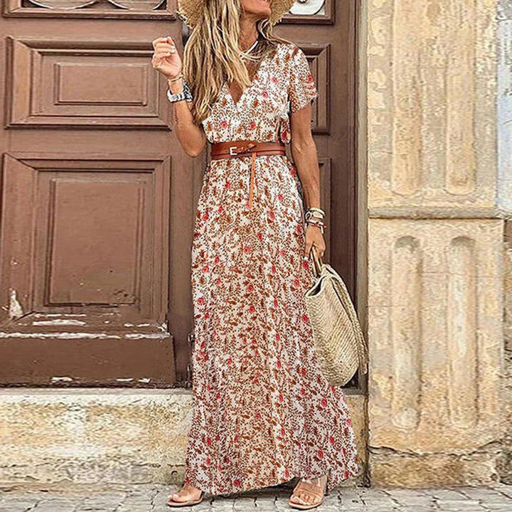 Agnes | V-Neck Boho Maxi Dress