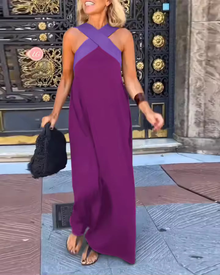 Abigail | Vintage Hollow Shoulder Maxi Dress