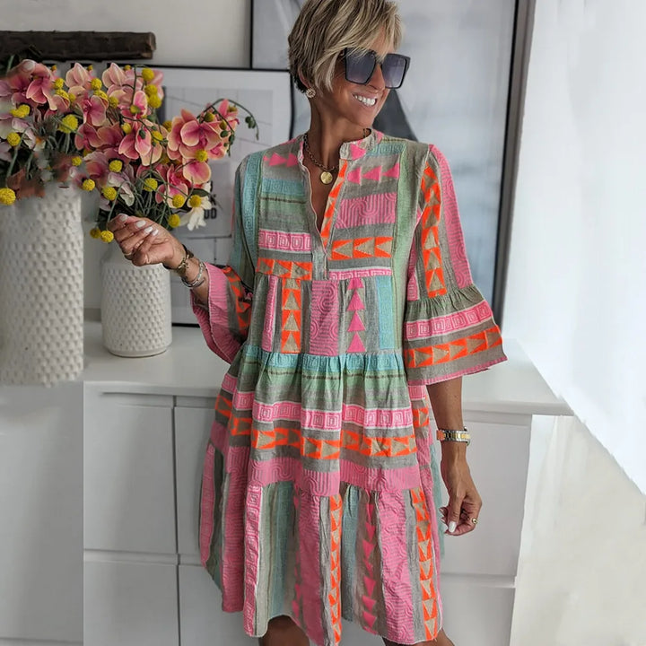 Mariah | Elegant Boho Wide Sleeve Dress