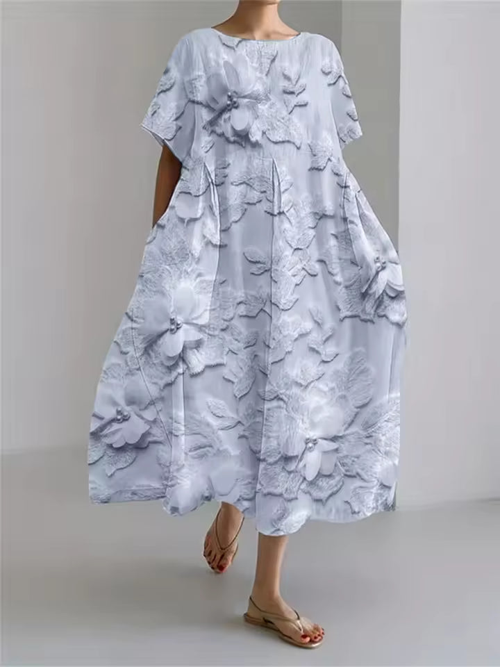 Lauriane | Elegant Loose Round Neck Dress