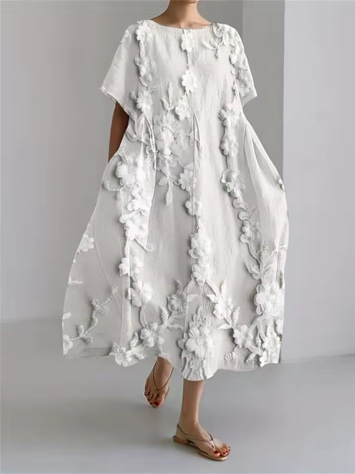 Lauriane | Elegant Loose Round Neck Dress