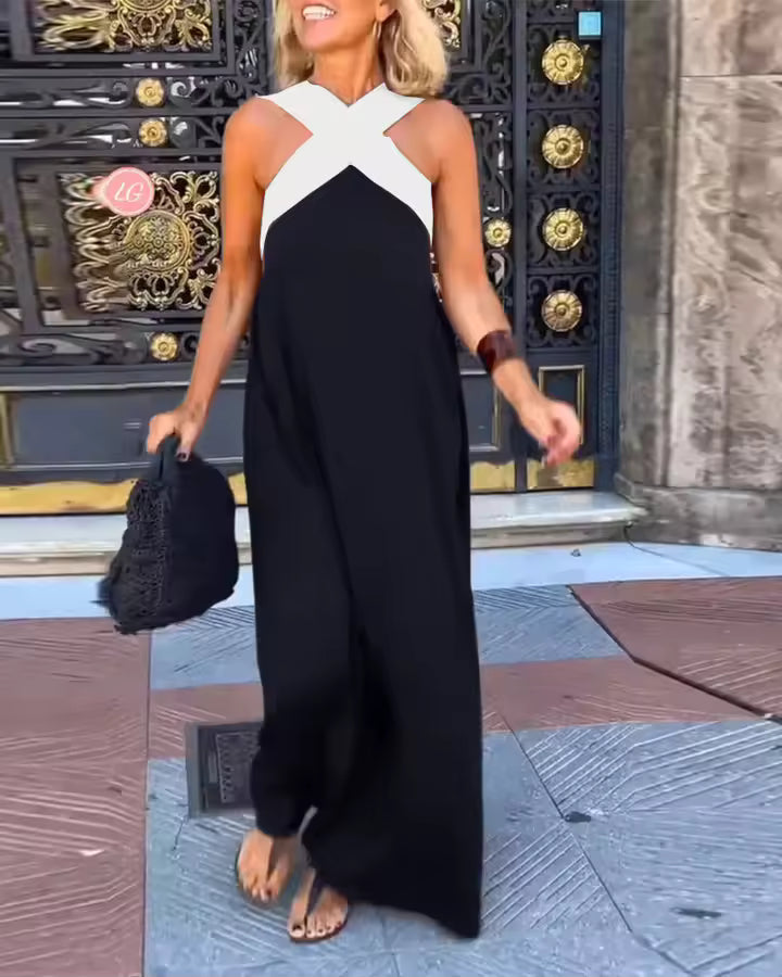Abigail | Vintage Hollow Shoulder Maxi Dress