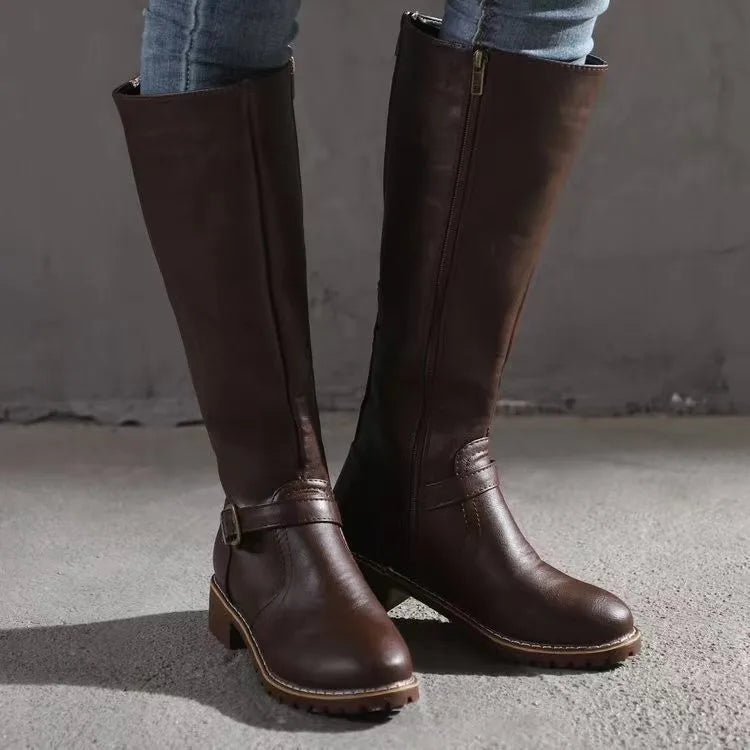 Victoria | Classic Knee-High Buckle Boots