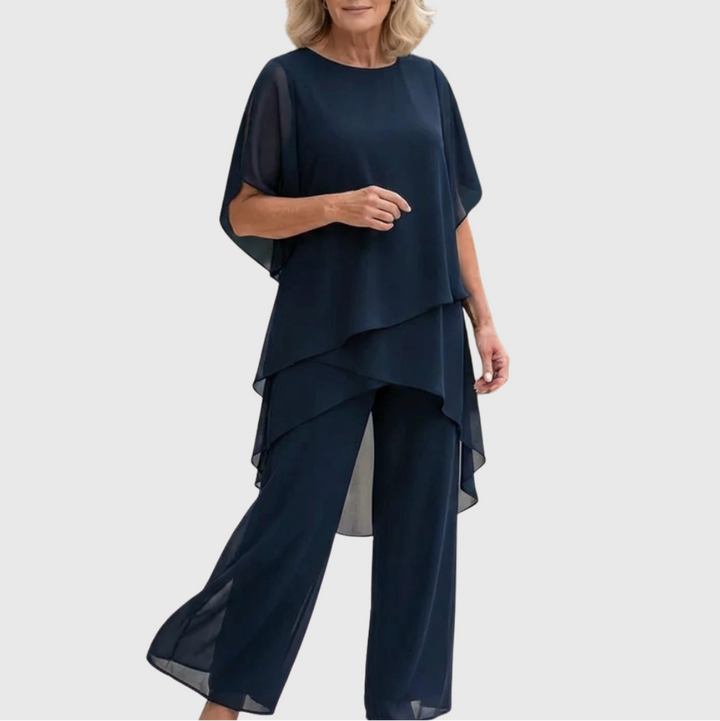 Valerie | Elegant Mid Sleeve Palazzo Set