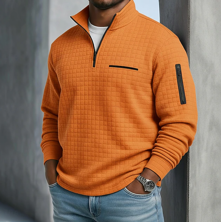 Harrison | Casual Long Sleeve Waffle Sweater