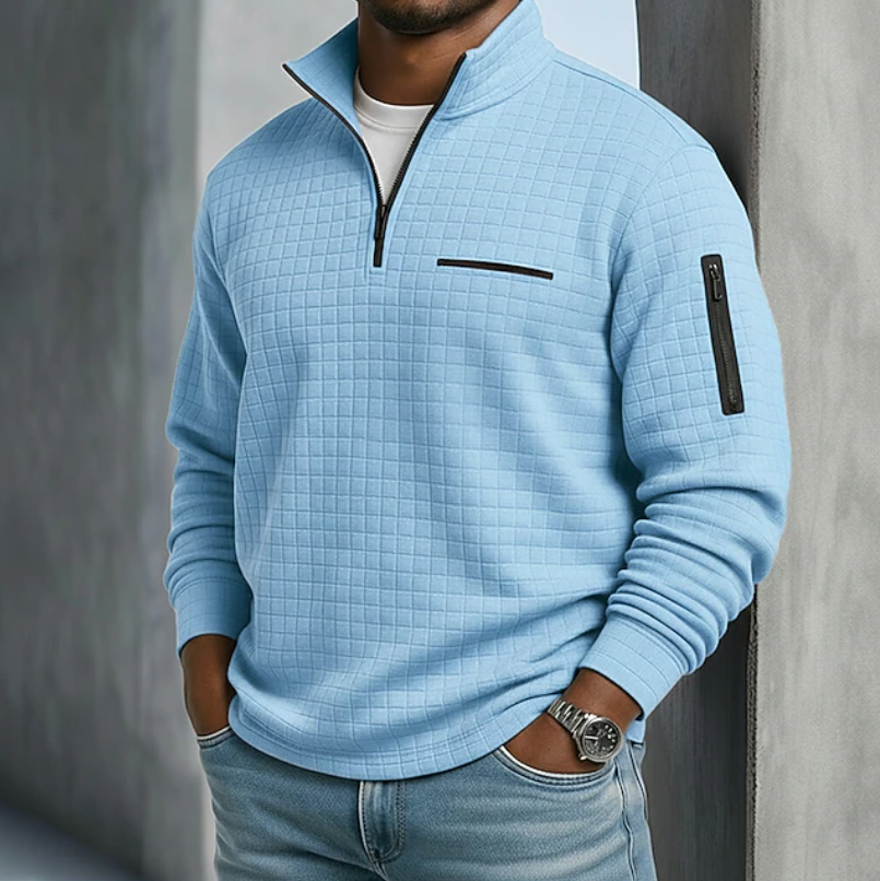 Harrison | Casual Long Sleeve Waffle Sweater