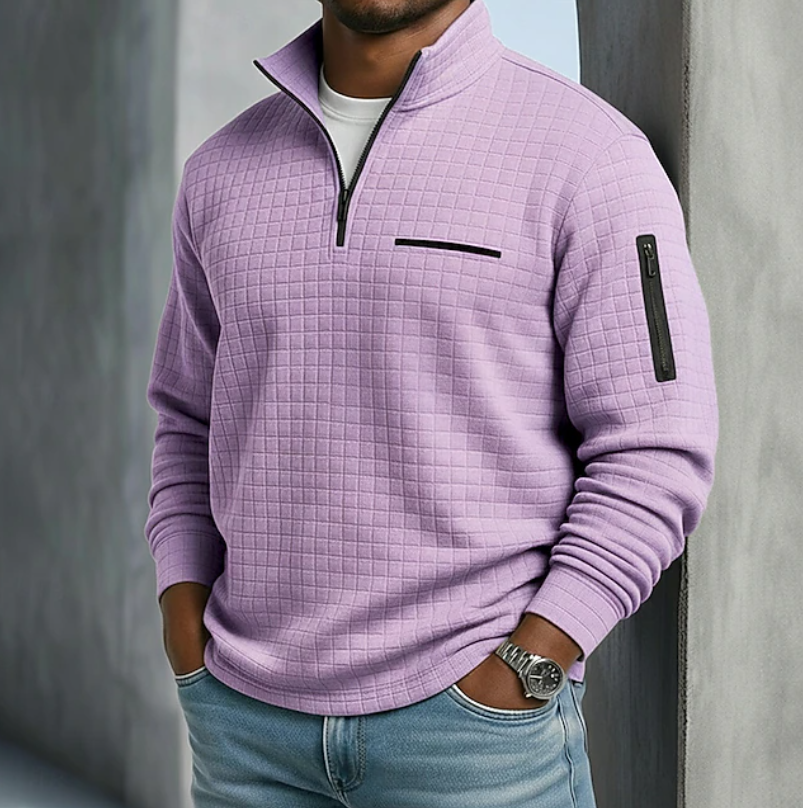 Harrison | Casual Long Sleeve Waffle Sweater