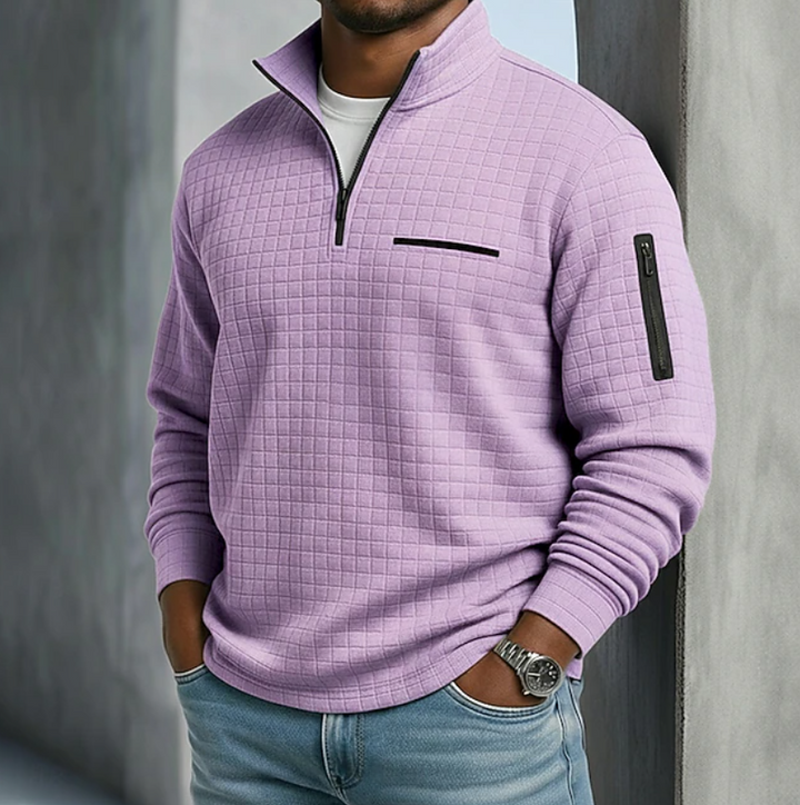 Harrison | Casual Long Sleeve Waffle Sweater