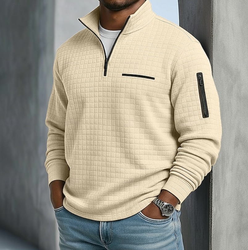 Harrison | Casual Long Sleeve Waffle Sweater