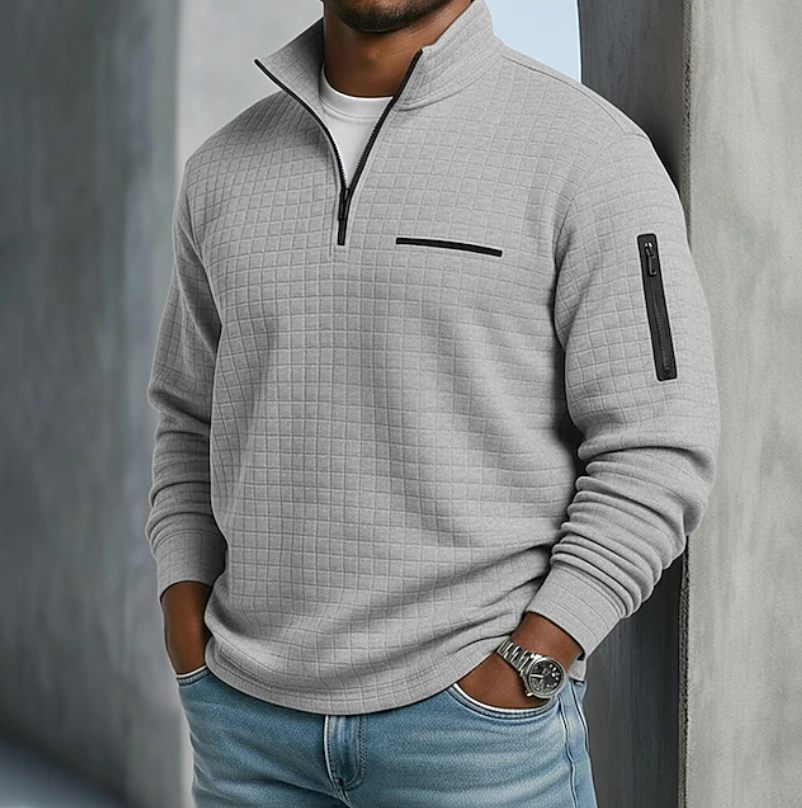 Harrison | Casual Long Sleeve Waffle Sweater