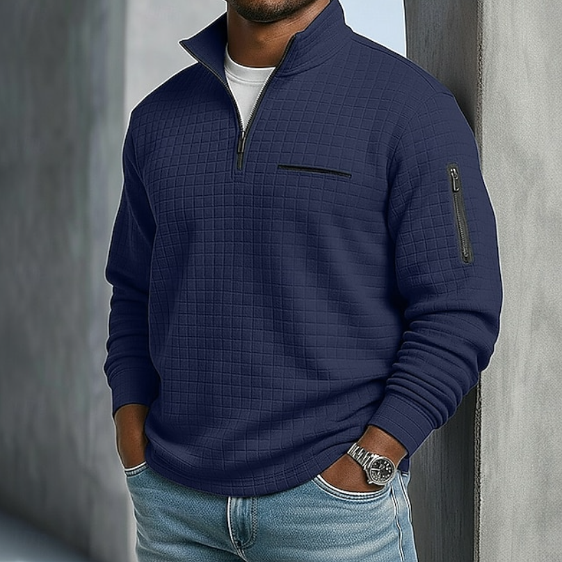 Harrison | Casual Long Sleeve Waffle Sweater