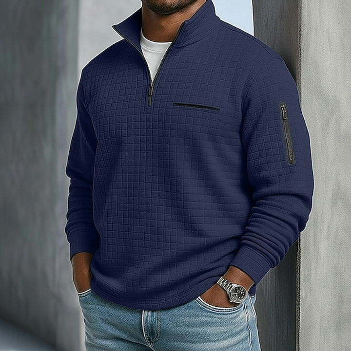 Harrison | Casual Long Sleeve Waffle Sweater