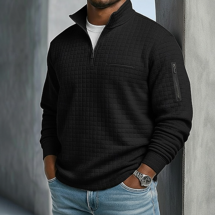 Harrison | Casual Long Sleeve Waffle Sweater